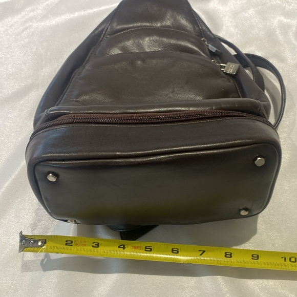 Perlina chocolate brown leather backpack - Picture 12 of 12